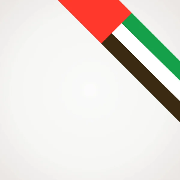 Corner Slanted Ribbon Flag United Arab Emirates Top Right Aera — Stock Vector
