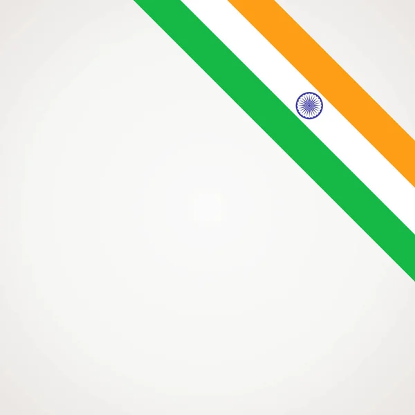 Rogu Skośne Wstążki Flagi Indii Dla Góry Prawej Aera Strony — Wektor stockowy