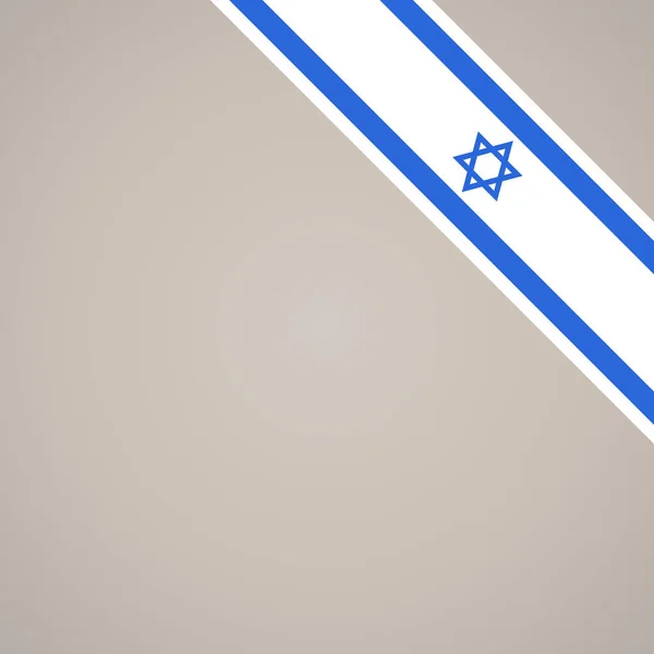 Angolo Bandiera Nastro Inclinato Israele Era Alto Destra Una Pagina — Vettoriale Stock