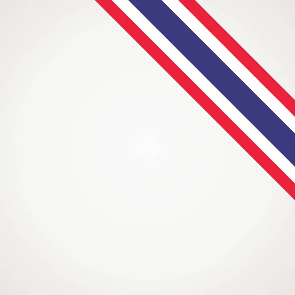 Γωνιακή Κορδέλα Σημαία Της Ταϊλάνδης Για Μια Πάνω Δεξιά Aera — Διανυσματικό Αρχείο