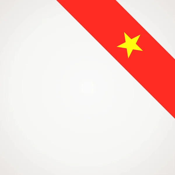 Hoek Schuine Lint Vlag Van Vietnam Voor Een Top Rechts — Stockvector