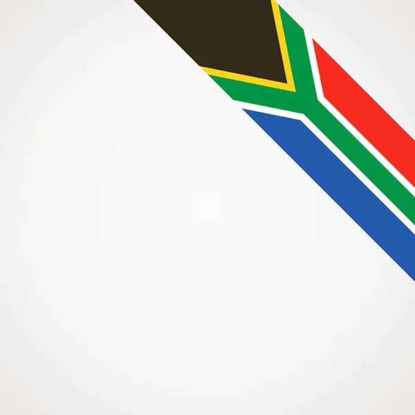 Canto Inclinado Bandeira Fita África Sul Para Canto Superior Direito —  Vetores de Stock