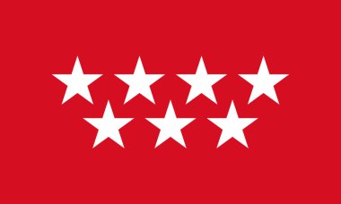 Madrid bayrağı, İspanya 'da şehir.