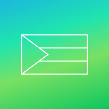 Filistin ya da Sudan 'ın ince çizgili basit ana hatları