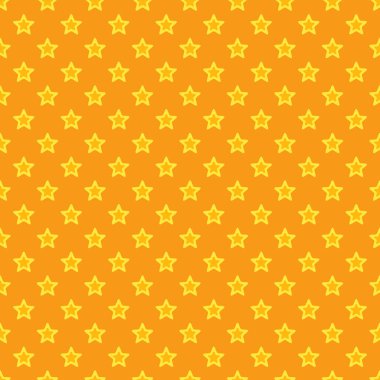 Geçmişe dönük atmosferde kusursuz bir Noel dokusu. Kalıp turuncu arkaplandaki sarı yıldızlardan oluşur..