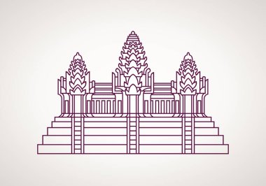 Angkor Wat - Kamboçya bayrağının sembolü