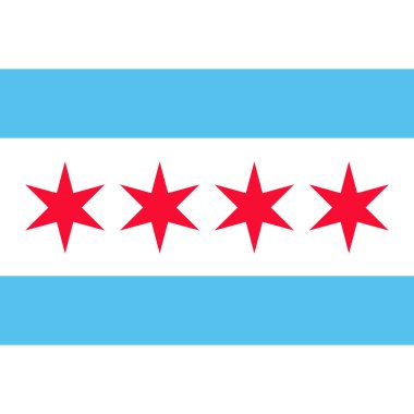 Chicago bayrağı - kare varyant