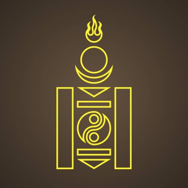 Soyombo sembolü - Moğolistan bayrağının sembolü