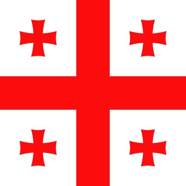 Gürcistan bayrağı - kare varyant