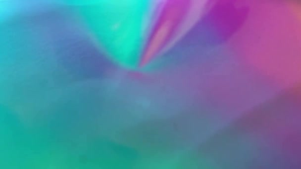 Neon Groen Roze Synth Wave Vapor Lichtgevende Lichten Hologram Iriserende — Stockvideo