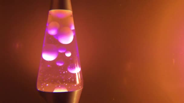 Lava Lamp Closeup 70S Style Pink Lava Liquid Background Stock — Stock Video