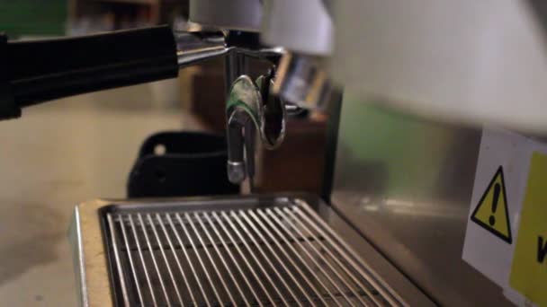 Kahve Makinesinde Kahve Yapmak Profesyonel Barista — Stok video