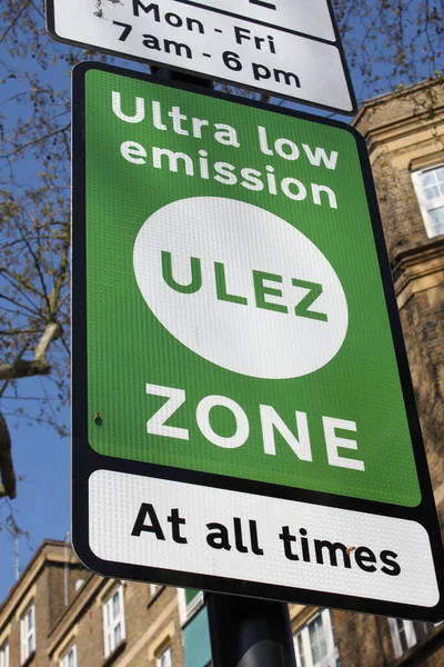Ulez London Storbritannien April 2019 Ulez Ultra Low Emission Zone — Stockfoto