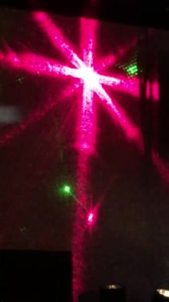 Disco Klubb Ljus Parti Laser Synth Våg Neon Animation Ljus — Stockvideo