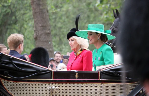 London 2023 카밀라 영국의 케이트 샤를로트 버킹엄 궁전의 스톡 사진