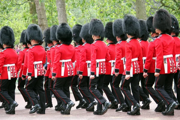 London Reino Unido Junho 2023 Kings Coldstream Guards Marching Mall — Fotografia de Stock