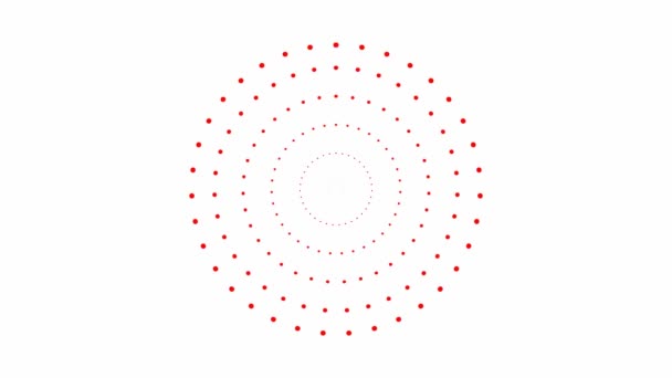 动画越来越红的圆圈从中心 在白色背景上孤立的向量图 — 图库视频影像