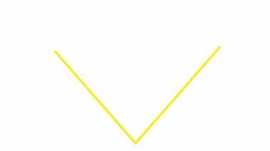 Sarı bir elmas sembolü çizmenin animasyonu. Mücevher ikonu. Kalite kavramı, ideal. Beyaz arkaplanda izole edilmiş doğrusal vektör çizimi.