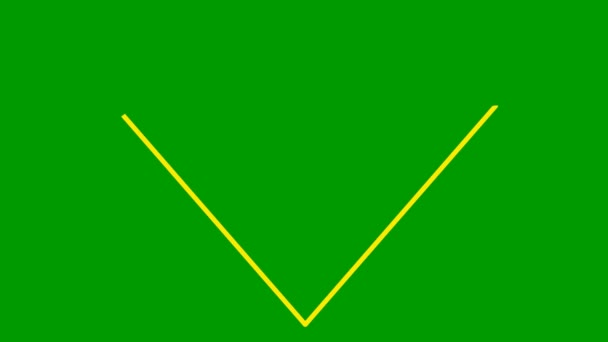 黄色のダイヤモンドシンボルを描くアニメーション 宝石のアイコン 品質の概念 緑の背景に孤立した線形ベクトル図 — ストック動画