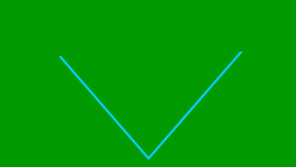 青いダイヤモンドシンボルを描くアニメーション 宝石のアイコン 品質の概念 緑の背景に孤立した線形ベクトル図 — ストック動画