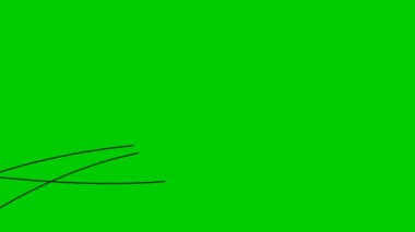 Animasyon çizgileri görünür ve kaybolur. Dekoratif çizgiler. Üç siyah çizgi. Dalgalar yavaş yavaş şekil değiştirir. Döngülü video. Düz vektör çizimi beyaz arkaplanda izole edildi.