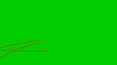 Animasyon çizgileri görünür ve kaybolur. Dekoratif çizgiler. Üç kırmızı çizgi. Dalgalar yavaş yavaş şekil değiştirir. Döngülü video. Düz vektör çizimi beyaz arkaplanda izole edildi.