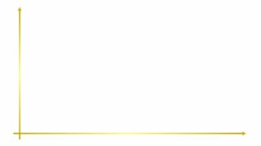 Bir trend çizelgesiyle finansal çöküşün animasyon altın çizelgesi. Ekonomik kriz, durgunluk, düşüş grafiği. Bar çizelgesi. Kâr düştü. Döngülü video. Vektör illüstrasyonu beyaz arkaplanda izole edildi.