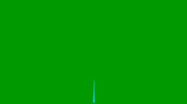 The tree gradually grew, leaves appeared on the branches. The blue symbol. Concept of ecology, life. Flat vector illustration isolated on green background.