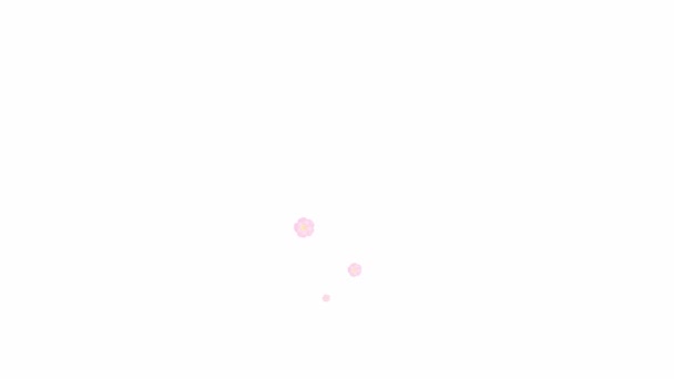Animated Pink Beautiful Flowers Fly Bottom Top Fountain Flying Sakuras — 비디오