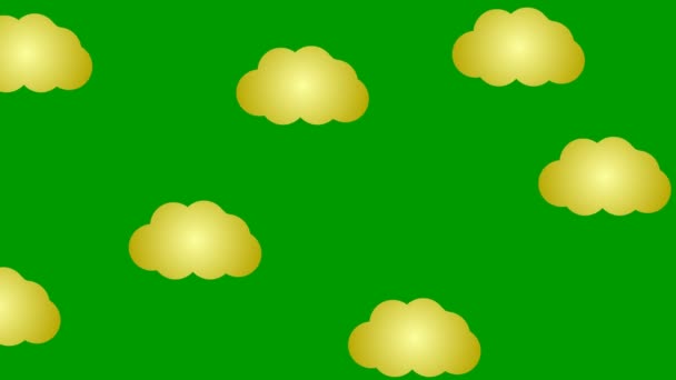 Animated Golden Clouds Fly Left Right Looped Video Natural Background — Stockvideo