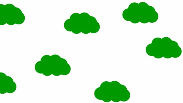 Animated Green Clouds Fly Left Right Looped Video Natural Background — Stockvideo