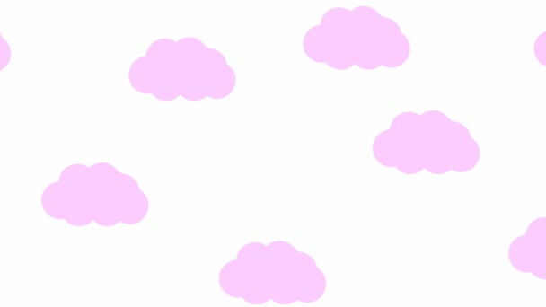 Animated Pink Clouds Fly Left Right Looped Video Natural Background — Vídeos de Stock