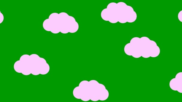 Animated Pink Clouds Fly Left Right Looped Video Natural Background — Stockvideo