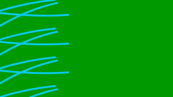 Animated Stripes Appear Disappear Decorative Blue Lines Waves Gradually Changes — Stock video