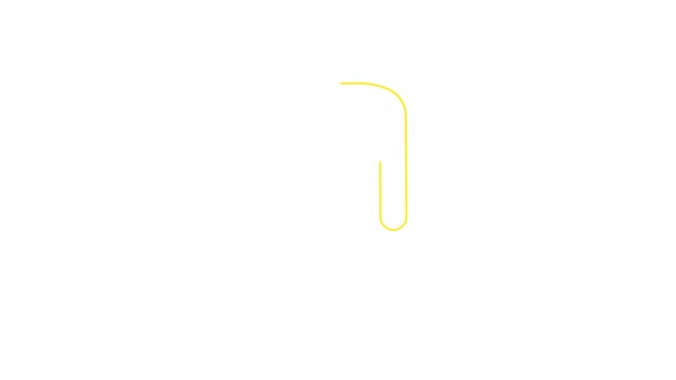Dibuja Símbolo Animado Amarillo Lineal Persona Icono Gente Ilustración Vectorial — Vídeos de Stock