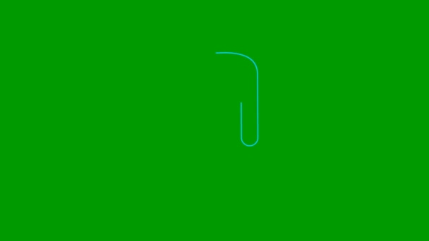 Animált Kék Lineáris Szimbólum Rajzolódik Emberek Ikonja Zöldháttéren Izolált Vektorillusztráció — Stock videók
