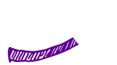 Moda çizgisi grafiğiyle finansal büyüme grafiği. Okun menekşe simgesi. Ekonominin büyüme çizelgesi. El çizimi vektör çizimi beyaz arkaplanda izole edildi.