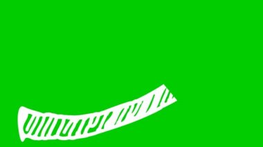Moda çizgisi grafiğiyle finansal büyüme grafiği. Beyaz ok ikonu. Ekonominin büyüme çizelgesi. El çizimi vektör çizimi yeşil arkaplanda izole edildi.