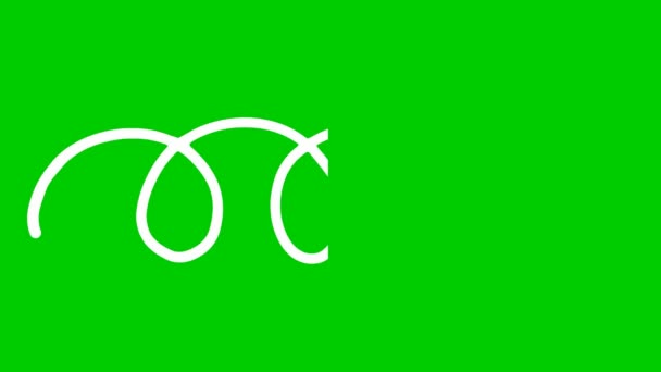 ループと矢印のアニメーションシンボル 右手に白い矢印ポイントを描いた 緑の背景に独立したベクトル図 — ストック動画