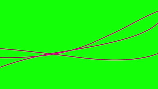 Magentastripes Animados Três Barras Cor Rosa Linhas Decorativas Ondas Gradualmente — Vídeo de Stock