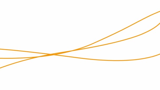 Animierte Streifen Drei Orangefarbene Balken Dekorative Linien Wellen Verändern Allmählich — Stockvideo