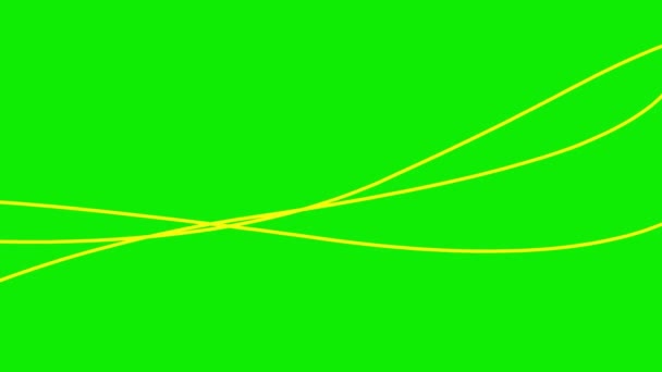 Animierte Streifen Drei Gelbe Balken Dekorative Linien Wellen Verändern Allmählich — Stockvideo