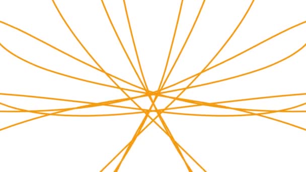 Animierte Streifen Orangene Balken Dekorative Symmetrische Linien Wellen Verändern Allmählich — Stockvideo