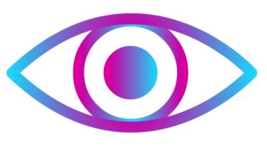 Animasyon pembe göz kapanıyor. Göz açıp kapayıncaya kadar. Doğrusal simge. Döngülü video. Beyaz arkaplanda vektör illüstrasyonu.