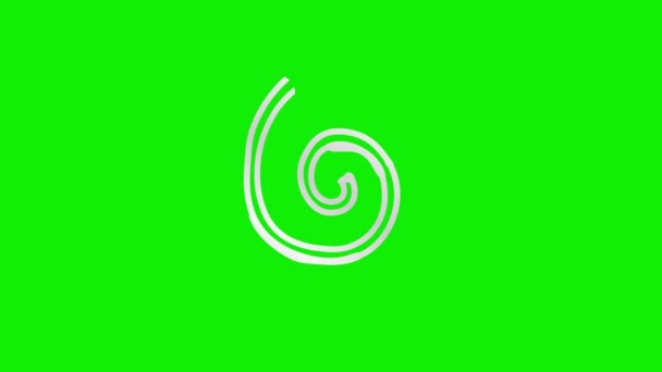 Ícone Prata Animado Seta Espiral Desenhado Ícone Linear Vídeo Loop — Vídeo de Stock