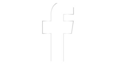 Facebook 'un canlandırılmış gümüş simgesi çiziliyor. Doğrusal sembol. Sosyal ağın işareti. Döngülü video. Çizgi vektör çizimi beyaz arkaplanda izole edildi.