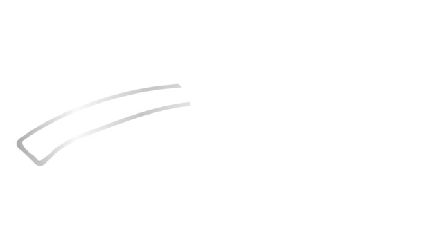 Simbolo Lineare Animato Freccia Tirato Freccia Argento Disegnata Mano Punta — Video Stock