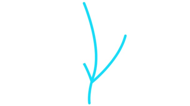 Planta Azul Linear Animada Com Folhas Ícone Broto Árvore Símbolo — Vídeo de Stock