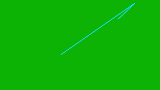 Анімований Лінійно Блакитний Значок Паперового Літака Символ Малюється Поступово Концепція — стокове відео
