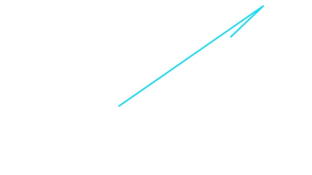 Kağıt Uçağın Çizgisel Mavi Simgesi Sembol Yavaş Yavaş Çizilir Uçak — Stok video